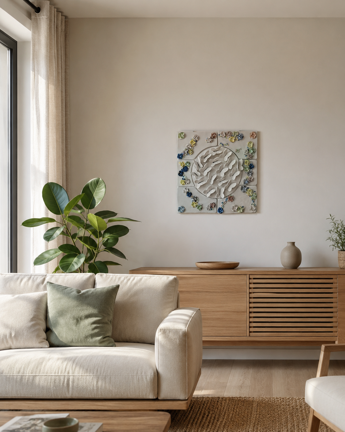 mural en relieve mariposas