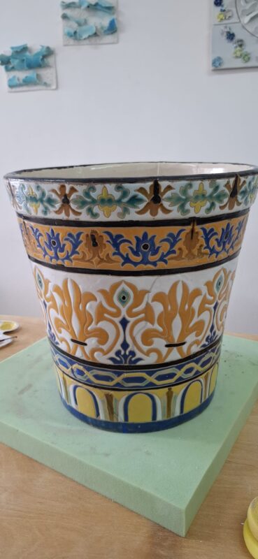 restauracion-macetero-ceramica-mudejar-reconstruido-despues