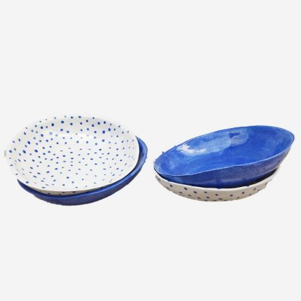 ceramica artesanal vajilla azul
